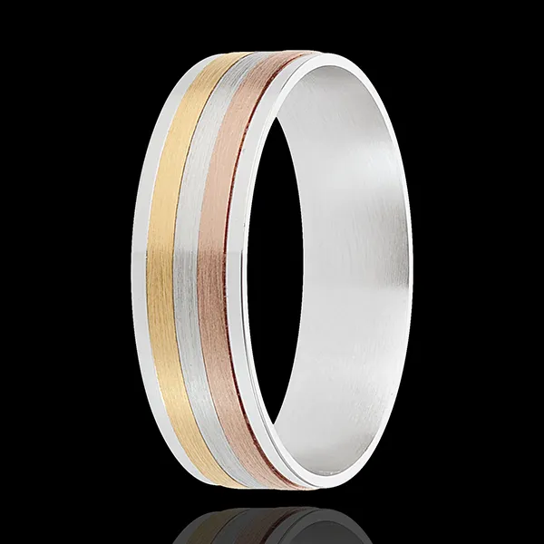 Anneau Lacet Trois ors - trois ors 18 carats