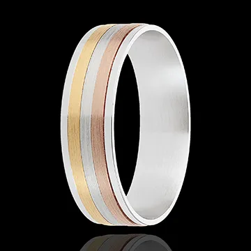 Anneau Lacet Trois ors - trois ors 18 carats
