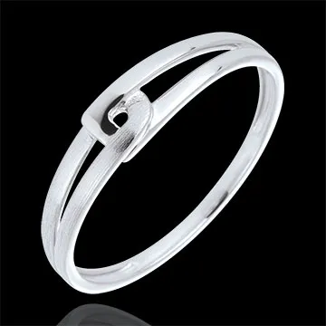 Bague Modernity or blanc 9 carats