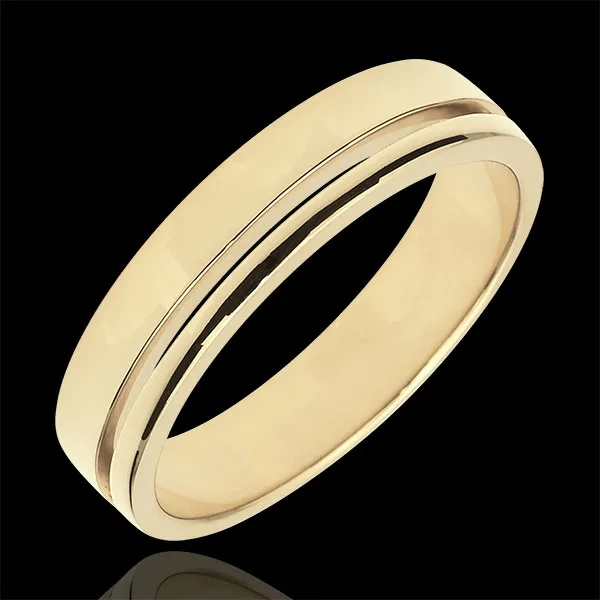 Yellow Gold Olympia Wedding Band - Medium Model