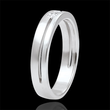 White Gold Olympia Trilogy Wedding Band - Small Model - 18 carats