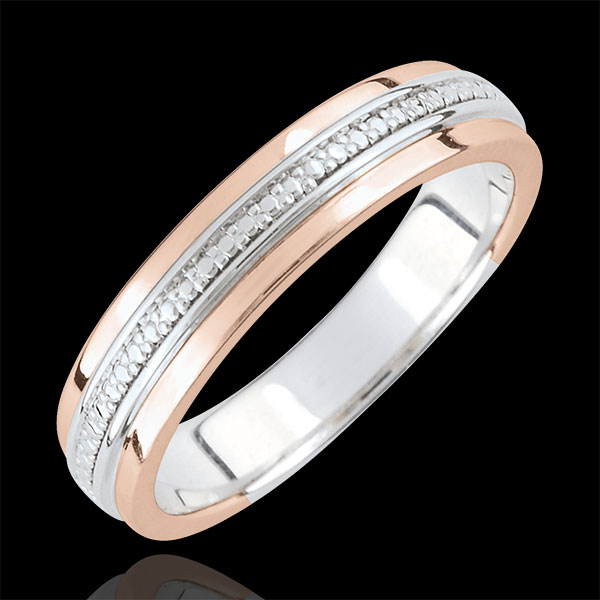Wedding - Romantic - rose gold white gold - 18 carat