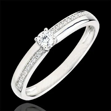 Engagement Ring Destiny - Wonder - white gold - 9 carats