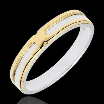 Bi-colour Soltice Wedding Band