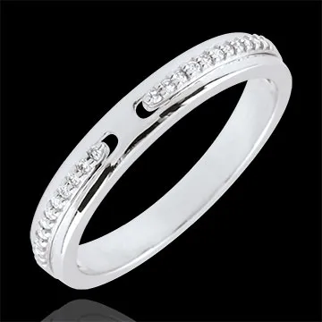 Wedding Ring Promise - white gold and diamonds - small model