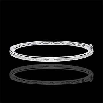 Brăţară fixă Promisiune - aur alb de 18K şi diamante