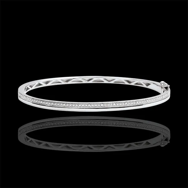 Brăţară Eleganţă - aur alb de 9K şi diamante
