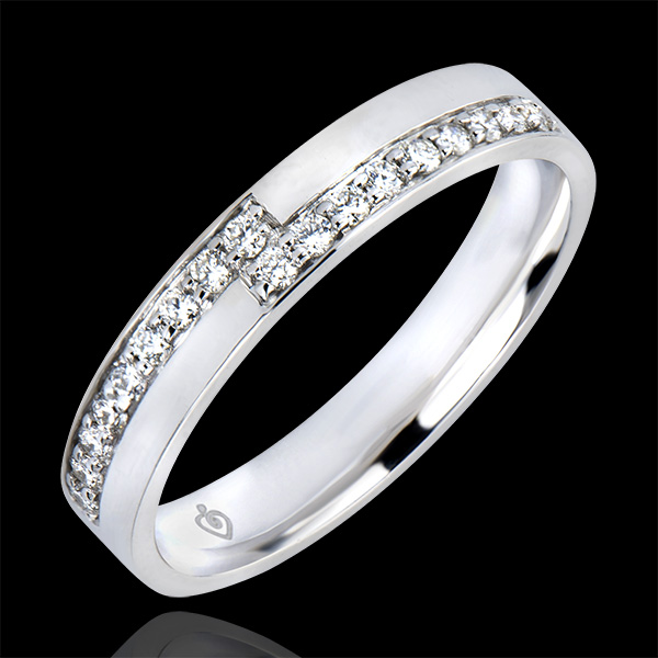Verighetă Abundenţă - Pasiune - aur alb 18K şi diamante