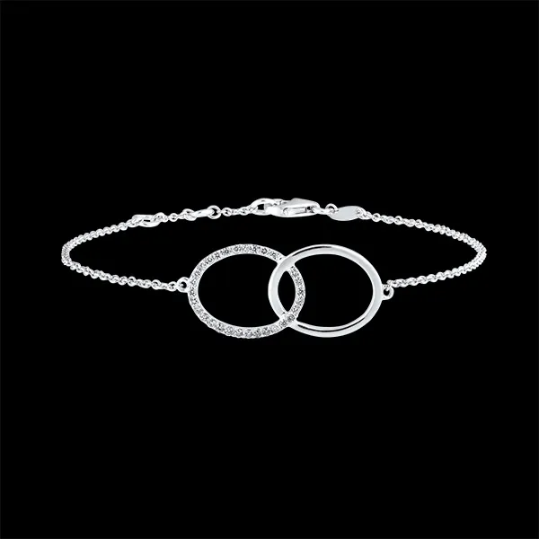 Brățară Prospețime - Double Firmament – aur alb de 18 carate și diamante