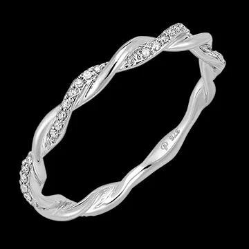 Inel Prospețime- Olympe - aur alb de 18 carate și diamante