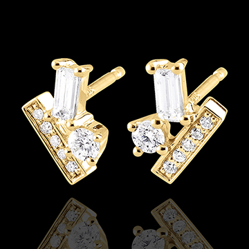 Cercei Diamante brumate - aur galben de 18k