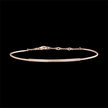 Brățară Fixă Prospețime – Pleiadă de diamante – aur roz de 18 carate și diamante