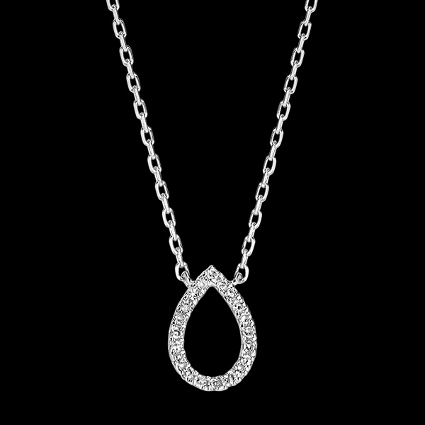 Colier Prospețime - Alphée - aur alb de 9 carate și diamante