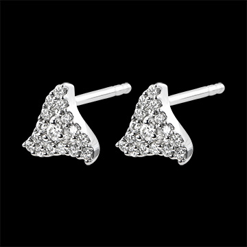 Cercei Abundenţă - Zenith - aur alb 18K şi diamante
