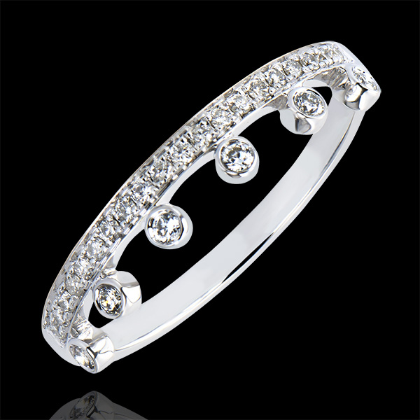 Inel Abundenţă - Maiestate - aur alb 18K şi diamante