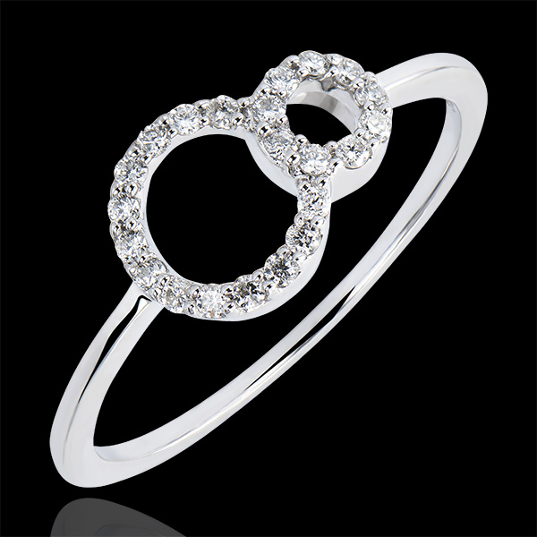 Inel Abundenţă - Infinit - aur alb 18K şi diamante