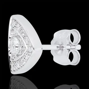Kolczyki Premiera z białego złota 18-karatowego wysadzane diamentami