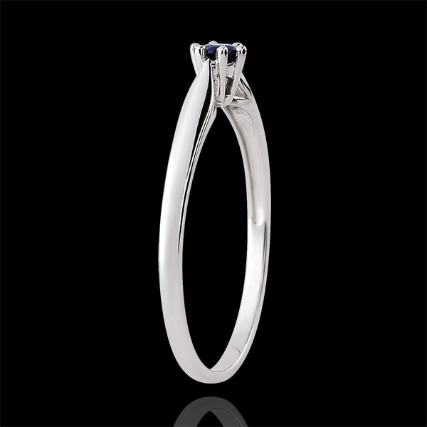 Reed Solitaire Engagement Ring - 6 claws - 0.09 carats sapphire - white gold 18 carats