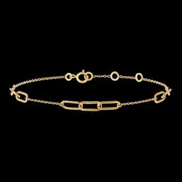 Bracelet Regard d'Orient - Pia - 3 maillons - or jaune 18 carats
