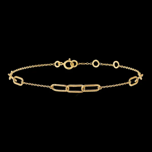 Bracelet Regard d'Orient - Pia - 3 maillons - or jaune 18 carats
