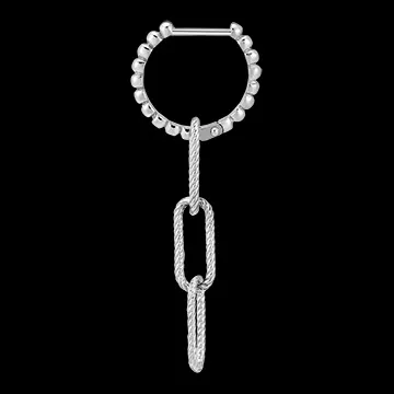 Regard d'Orient Hoop Earrings - Pia - 3 Links - 9 carat white gold