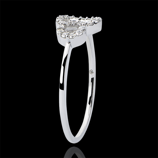 Ring Abundance - Infinity - white gold 9 carats and diamonds