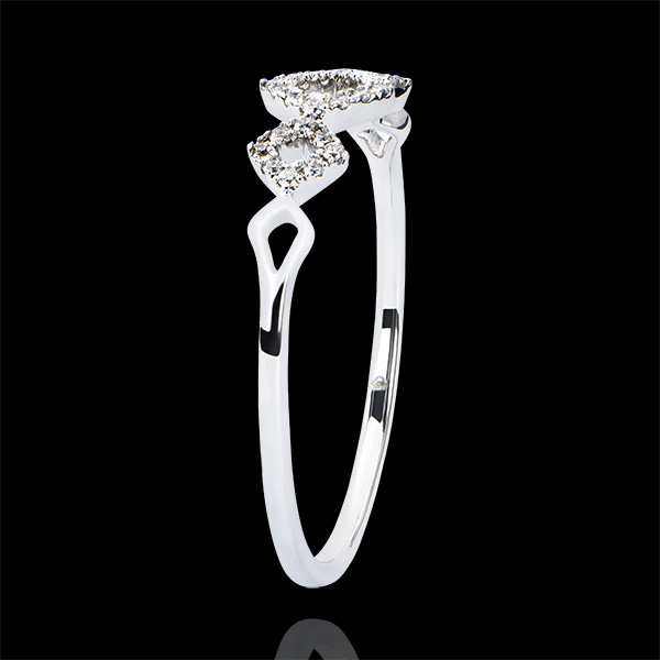 Ring Abundance - Losangelique - white gold 9 carats and diamonds
