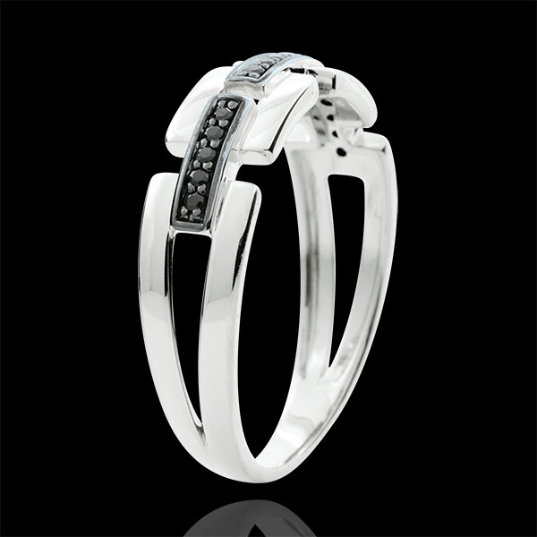 Ring Clair Obscure - Secret Path - white gold - small model 18 carat