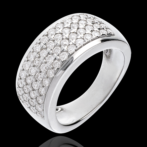 Ring Constellation - Astral - large size - white gold - 1.01 carat - 56 diamonds