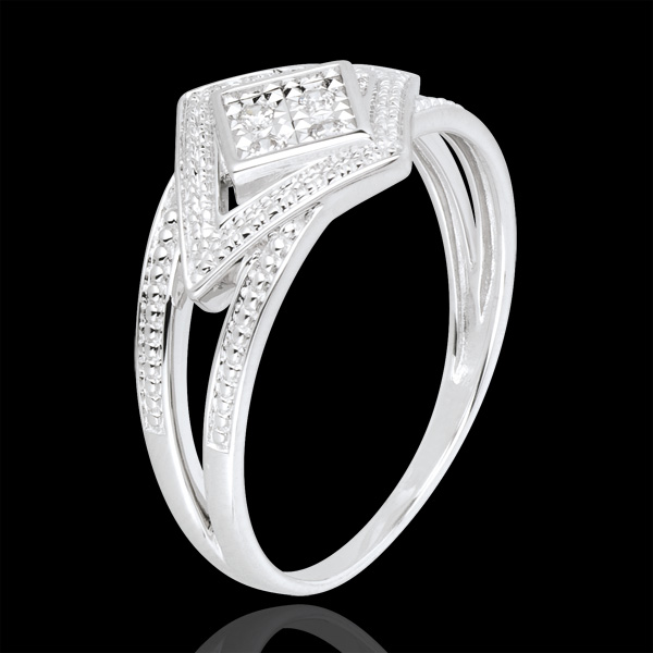 Ring Destiny - Andromache - 18 karaat witgoud met diamanten