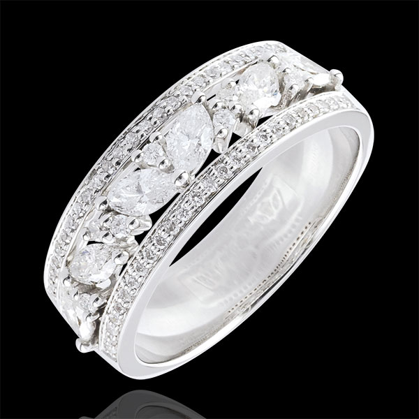 Ring Destiny - Byzantine - white gold and diamonds