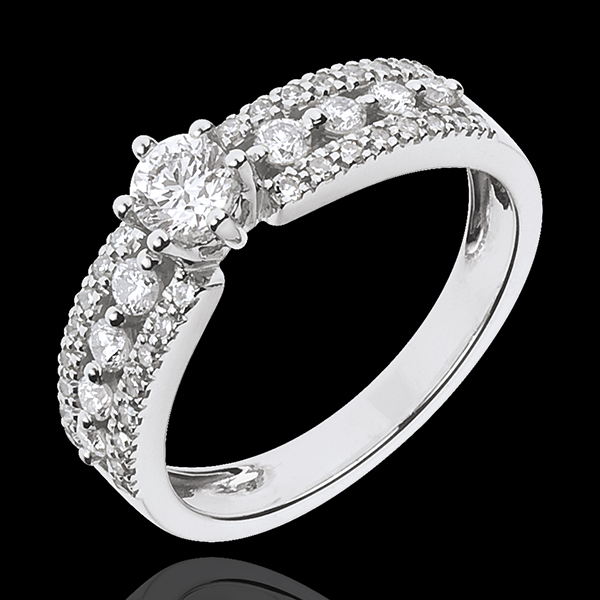 Ring Destiny Solitaire - Tsarina - white gold - 0.27 carat diamond