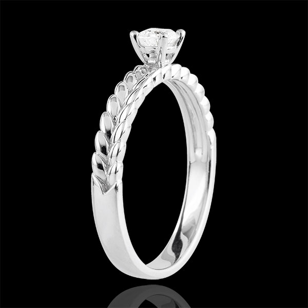 Ring Enchanted Garden - Braid Solitaire - white gold - 0.2 carat - 9 carat