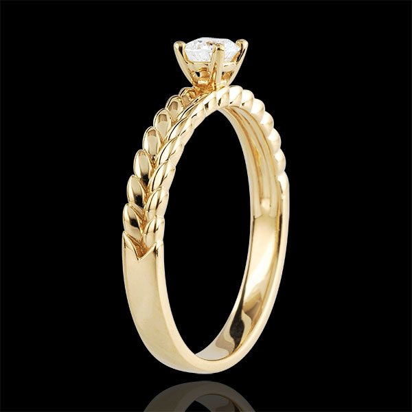Ring Enchanted Garden - Braid Solitaire - yellow gold - 0.2 carat - 9 carat