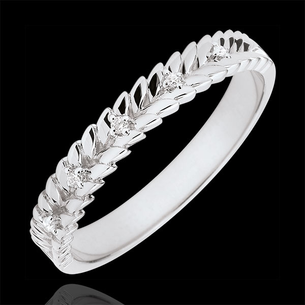 Ring Enchanted Garden - Diamond Braid - white gold - 18 carats 