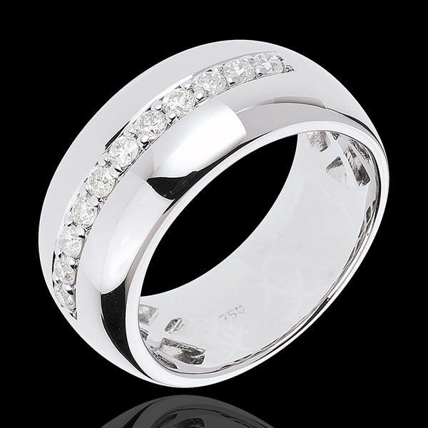 Ring Enchantment - Moon Radiance - white gold - 11 diamonds: 0.37 carats
