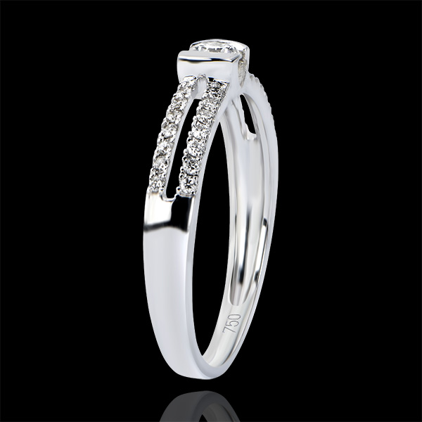 Ring Enchantment - Noble Engagement - white gold 18 carats and diamonds