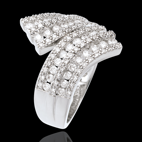 Ring Enchantment - Scarf paved - 1.1 carat - 108 diamonds