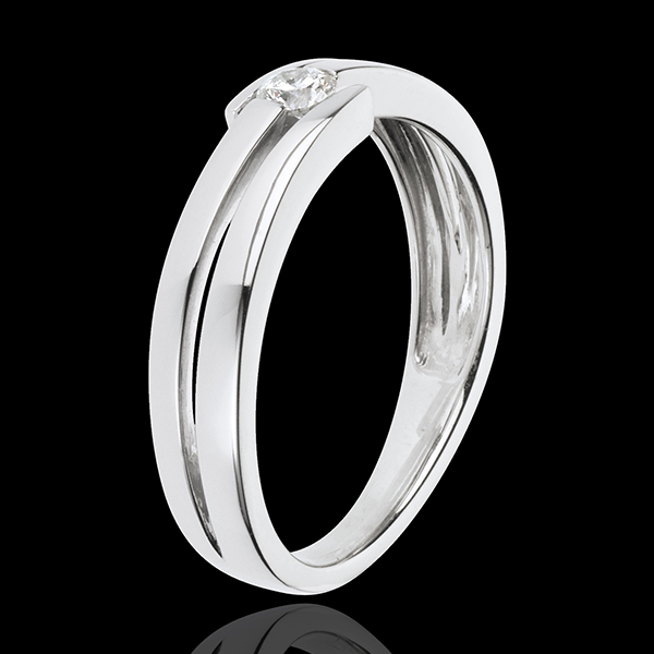 Ring Liefdesnest - Salome - 18 karaat witgoud - 0.11 karaat Diamant