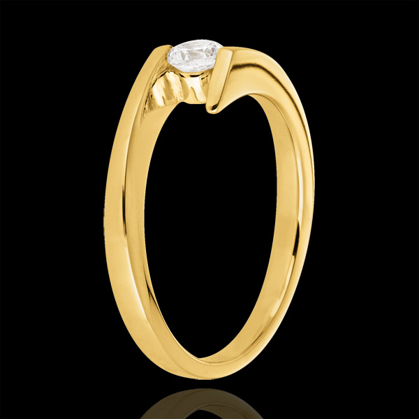 Ring Liefdesnest - Sterrenprinses - 18 karaat geelgoud - Diamant 0.22 karaat