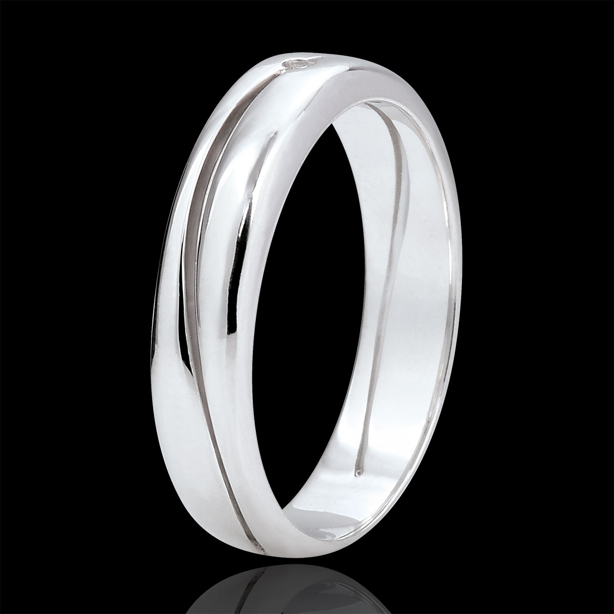 Ring Love white gold man wedding ring for men 0.022
