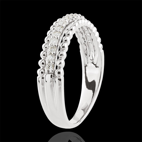 Ring Salty Flower - two rings - white gold - 18 carat