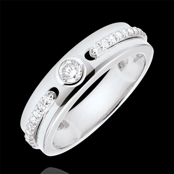 Ring Solitaire Promise - white gold and diamonds - 18 carat