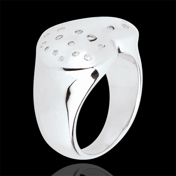 Ring Sterrenhart - zilver en Diamant