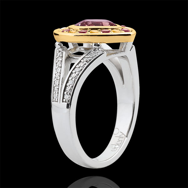 Ring Wonderbaarlijk Hart - Zilver, diamanten en fijne edelstenen