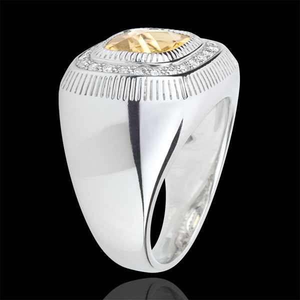 Ring Zonneoog - zilver, Diamanten en edelstenen