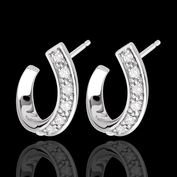 Ringlet earrings-white gold