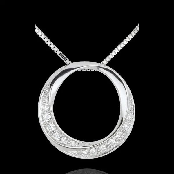 Colier Lady aur alb de 18K şi diamante