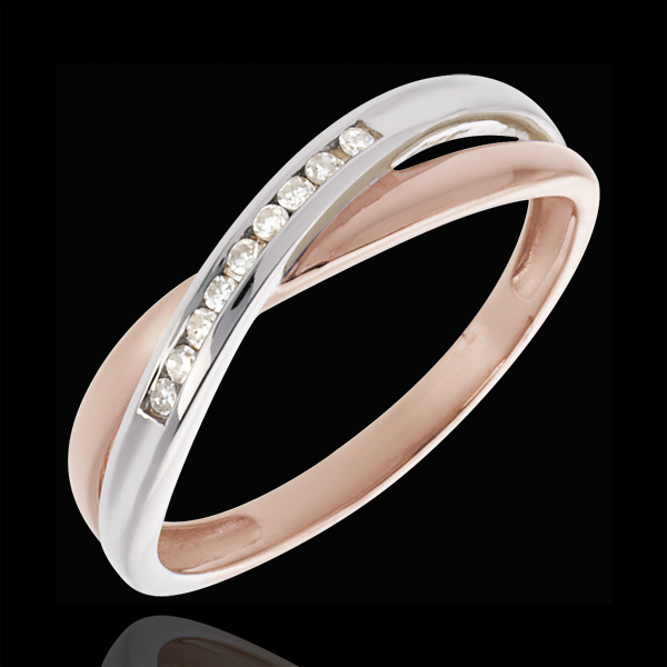 Isis Ring Rosé- und Weißgold mit Diamanten