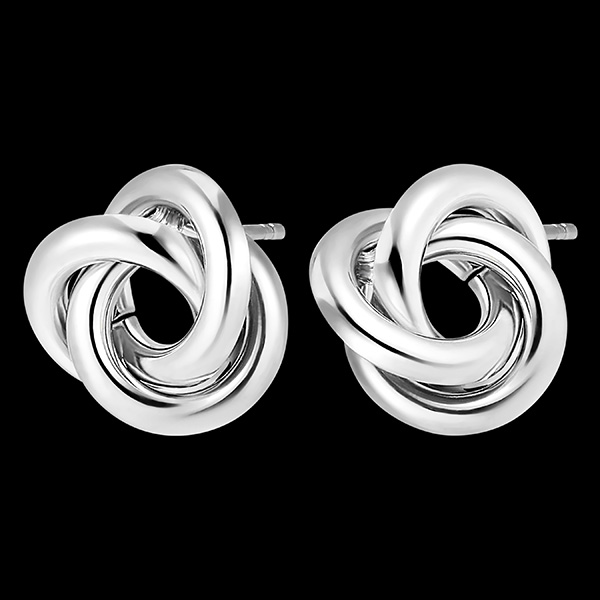 Ohrringe Saturn - Weißgold, 18 Karat